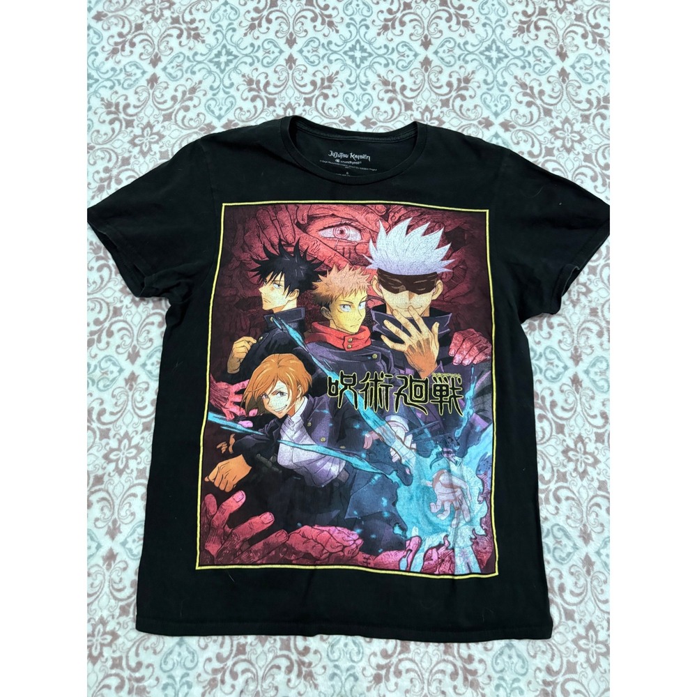 Jujutsu Kaisen Crunchyroll Graphic T-Shirt Black Small Gojo Itadori Anime Tee